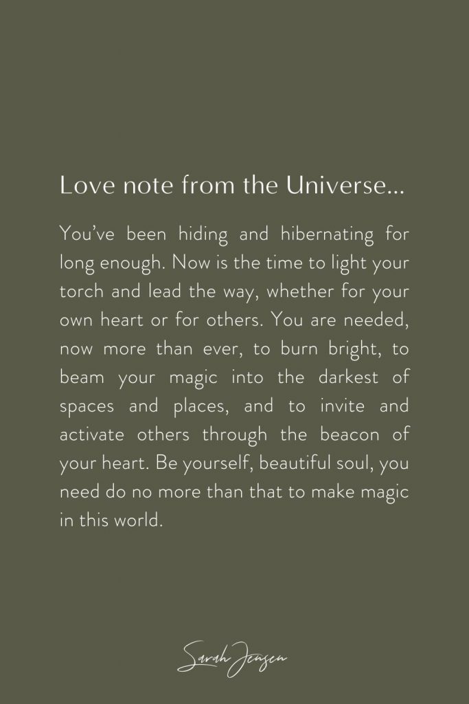 Love note from the universe