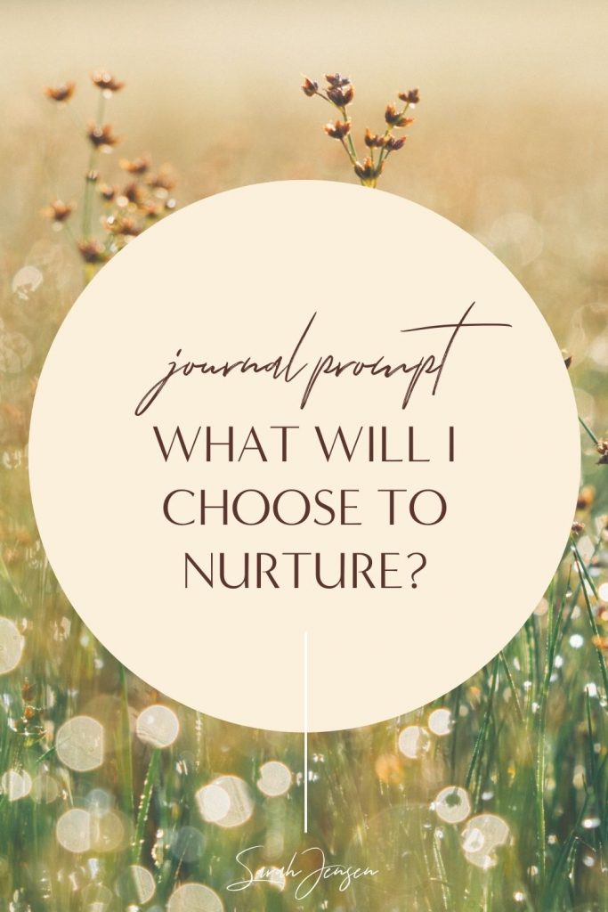 Journal prompt - What will I choose to nurture?