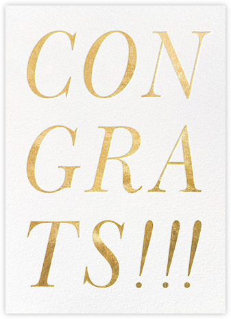 Paperless Post - Gold Congrats by Kate Spade New York