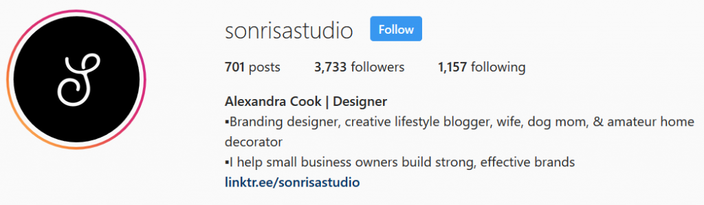 Sonrisa Studio Instagram Bio